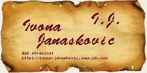 Ivona Janašković vizit kartica